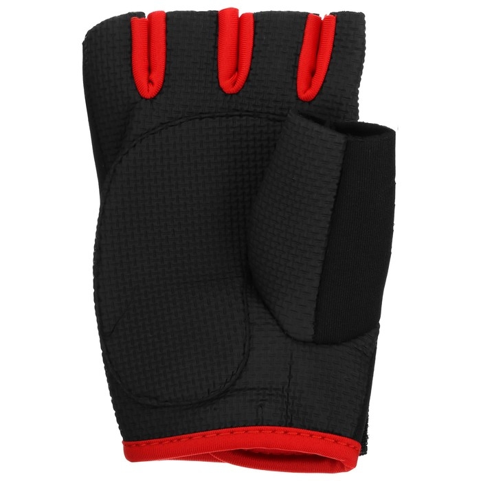 Перчатки спортивные ONLYTOP, р. S, цвет чёрный/красный Перчатки спортивные ONLYTOP, р. S, цвет чёрный/красный