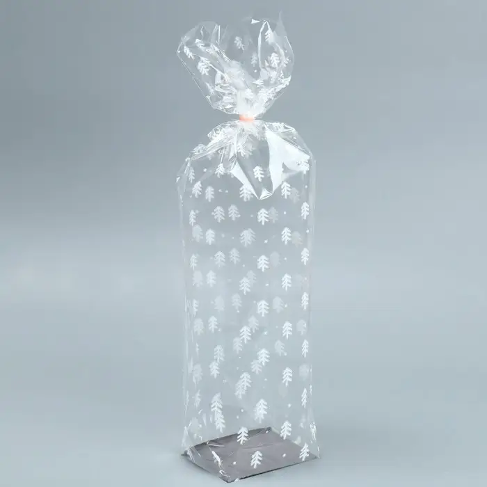 Пакет подарочный новогодний с жёстким дном «Ёлочки», 6 х 8 х 30 см Пакет подарочный новогодний с жёстким дном «Ёлочки», 6 х 8 х 30 см