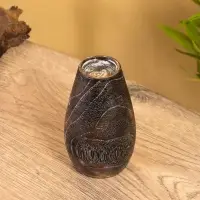 Подсвечник, d=4 см, 8&times;8&times;15 см, дерево джати, тёмно-коричневый
