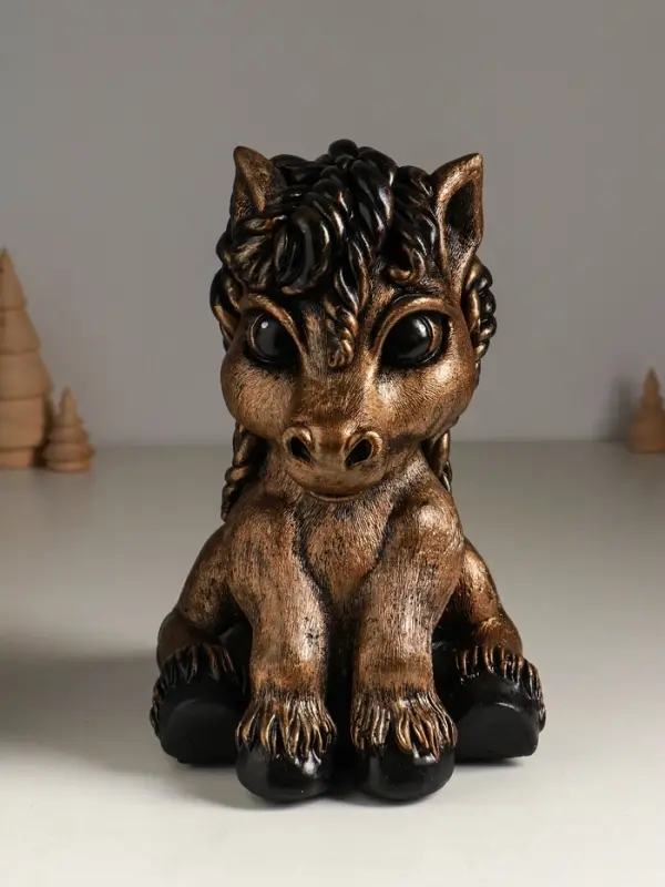 Копилка для денег &laquo;Пони&raquo;, 25&times;16&times;20 см, гипс под бронзу