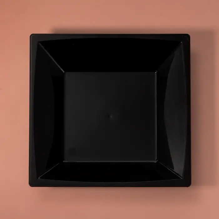 Тарелка одноразовая для фуршета, 17.2 см, пластик, квадратная, глубокая, МИКС