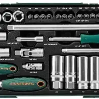 Набор головок торцевых стандартных и глубоких 1/4" и 3/8"DR в ложементе, 4-24 мм, 57 предметов, Jonn