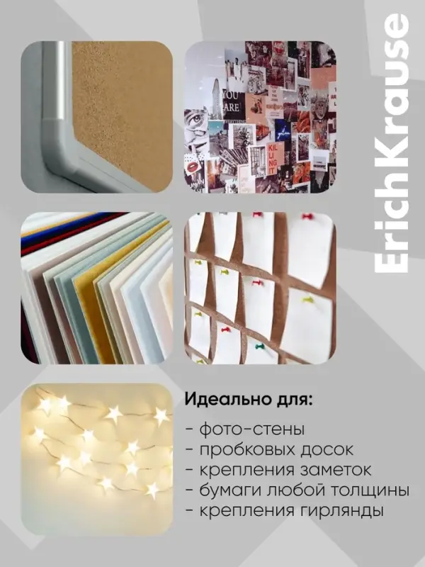 Кнопки силовые, цветные 50 штук, Erich Krause