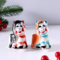 Сувенир Пони, 6,5х5х3,5 см, гжель, цвет