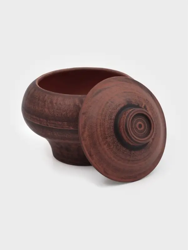 Горшок для жаркого &laquo;Гладкий&raquo;, 600 мл., 13&times;14 см, красная глина