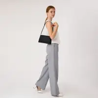 Сумка женская мессенджер без застёжки, 26&times;7&times;15 см, чёрная