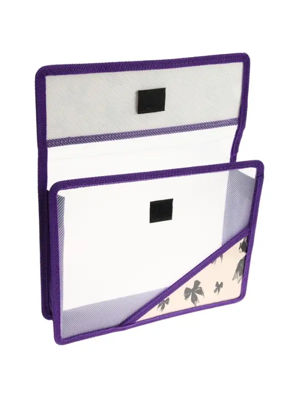 Папка для тетрадей А5 &laquo;Бантики&raquo;, клапан на липучке, 1 отделение, 230&times;190&times;50 мм