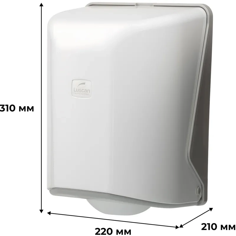 Диспенсер для полотенец рулон Luscan Prof Optima ЦВ 1by1 белый