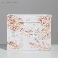 Пакет - коробка подарочный «С Новым годом», 23×18×11 см Пакет - коробка подарочный «С Новым годом», 23×18×11 см
