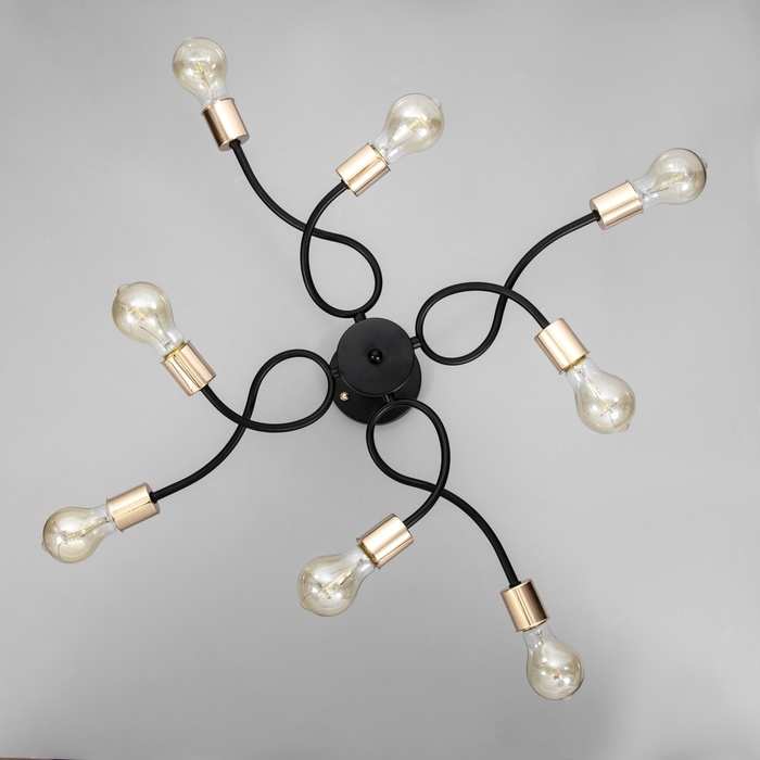 Люстра Люстра "Рипли" 8хЕ27 40Вт черно-золотой 60х60х40 см