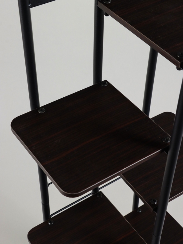 Подставка для цветов Greengo, 4 полки, 36 × 23 × 74 см, напольная, каркас металл, полки МДФ, чёрная Подставка для цветов Greengo, 4 полки, 36 × 23 × 74 см, напольная, каркас металл, полки МДФ, чёрная