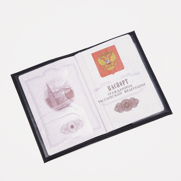 Обложка для паспорта, цвет чёрный Обложка для паспорта, цвет чёрный