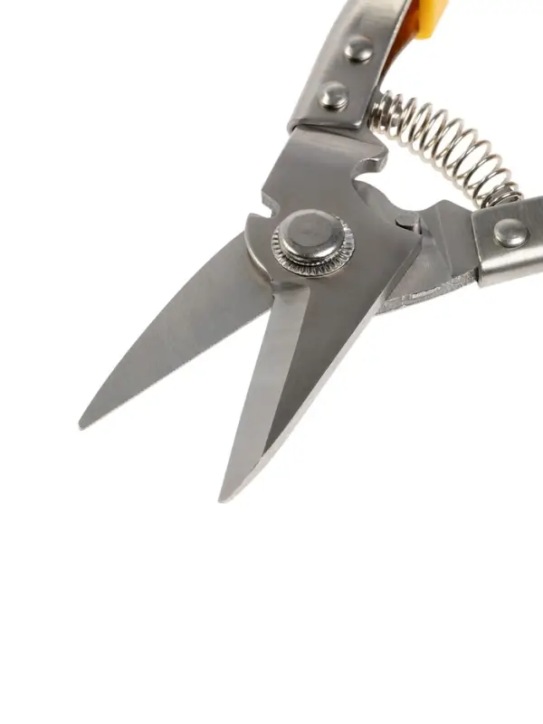 Ножницы по металлу ТУНДРА, авторазжим, пластиковые рукоятки, правый рез, 225 мм