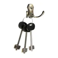 Крючок мебельный ТУНДРА TKd=007, двухрожковый, бронза