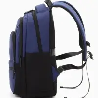 Рюкзак школьный, 2 отделения, 5 карманов, водонепроницаемое дно, 26&times;14&times;39 см, синий