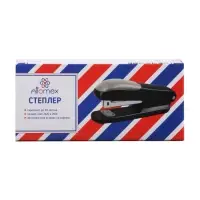 Степлер №24/6 и 26/6 на 20 листов, deVENTE Neon пластиковый корпус, 2 вида скрепления, антискользящее основание, чёрный