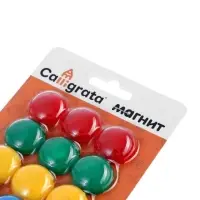 Набор магнитов для доски 12 шт., d=2 см, блистер, МИКС