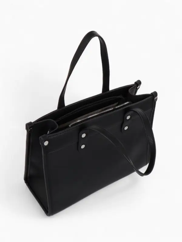 Сумка женская тоут TEXTURA на молнии, с кошельком, 30&times;10&times;24 см, чёрный