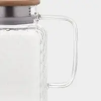 Кувшин BellaTenero &laquo;Эко&raquo;, 1.5 л, с бамбуковой крышкой, стекло, прозрачный