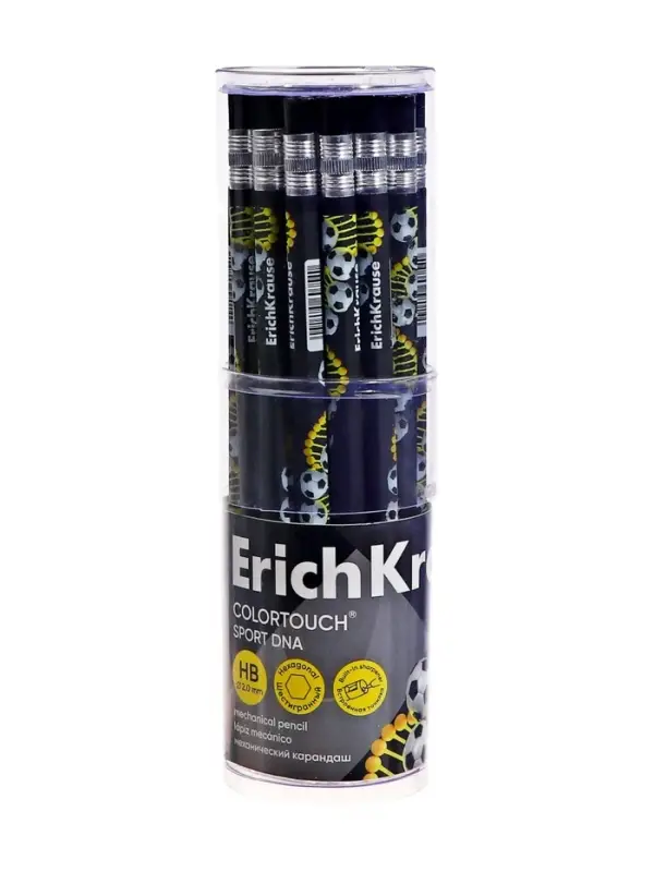 Карандаш механический 2,0 мм ErichKrause ColorTouch Sport DNA, НВ, с точилкой, в тубусе Карандаш механический 2,0 мм ErichKrause ColorTouch Sport DNA, НВ, с точилкой, в тубусе