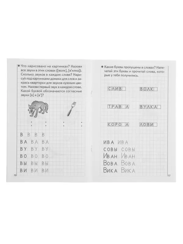 Рабочая тетрадь для детей 5-6 лет &laquo;Развиваем навыки чтения и грамотного письма&raquo;, 1 часть, Бортникова Е.