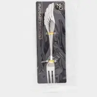 Вилка десертная Magistro Wings, длина 14 см, нержавеющая сталь, серебристая
