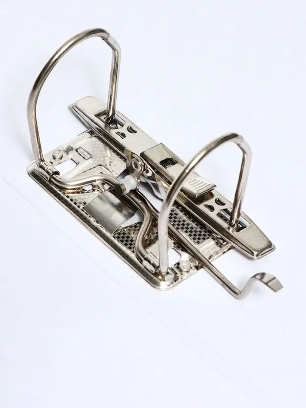 Папка-регистратор А4, 75 мм, ПВХ, тиснение &laquo;лен&raquo;, металлическая окантовка, карман на корешок, собранная, голубая, в оттенке МИКС