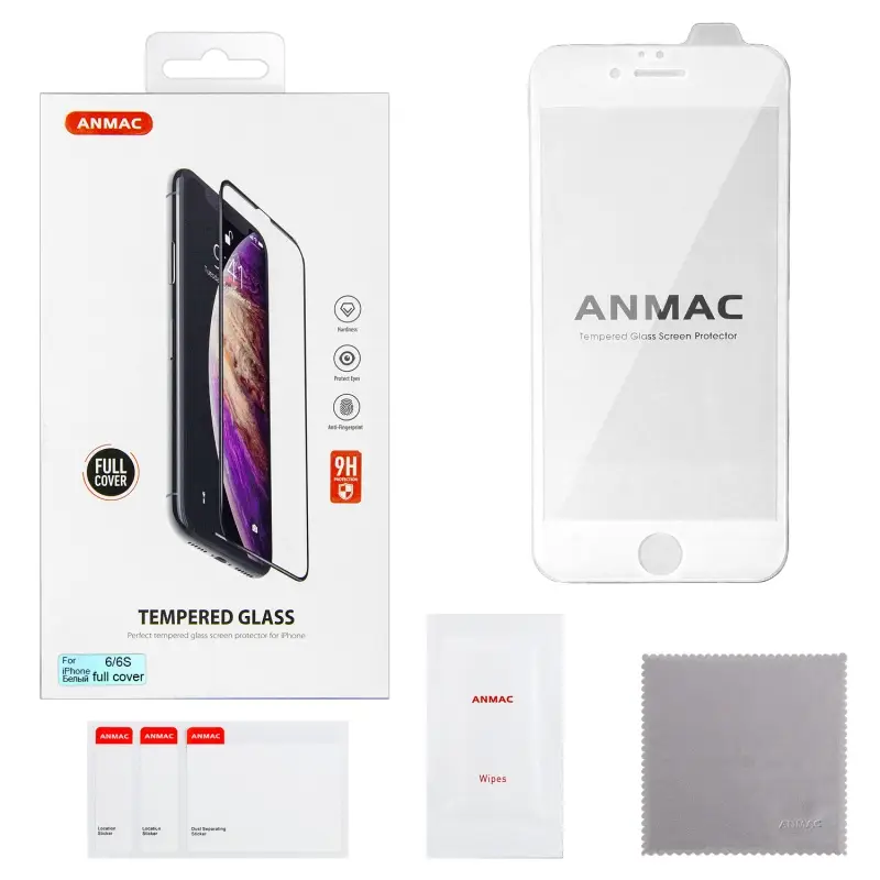 Защитное стекло для iPhone 6 Full Cover ANMAC белое Арт. 1137108