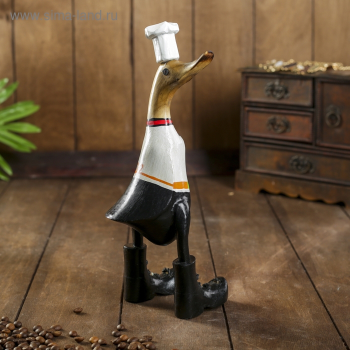 Сувенир Сувенир "Утка Повар" дерево 13х9х27 см