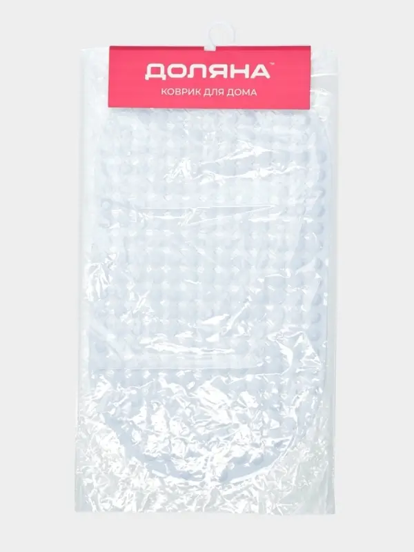 Коврик для ванной на присосках Доляна, 66&times;36 см, белый