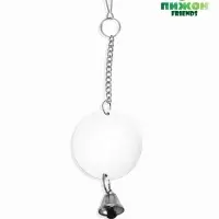 Игрушка для птиц "Зеркало двойное" с колокольчикам, 23 х 7 см