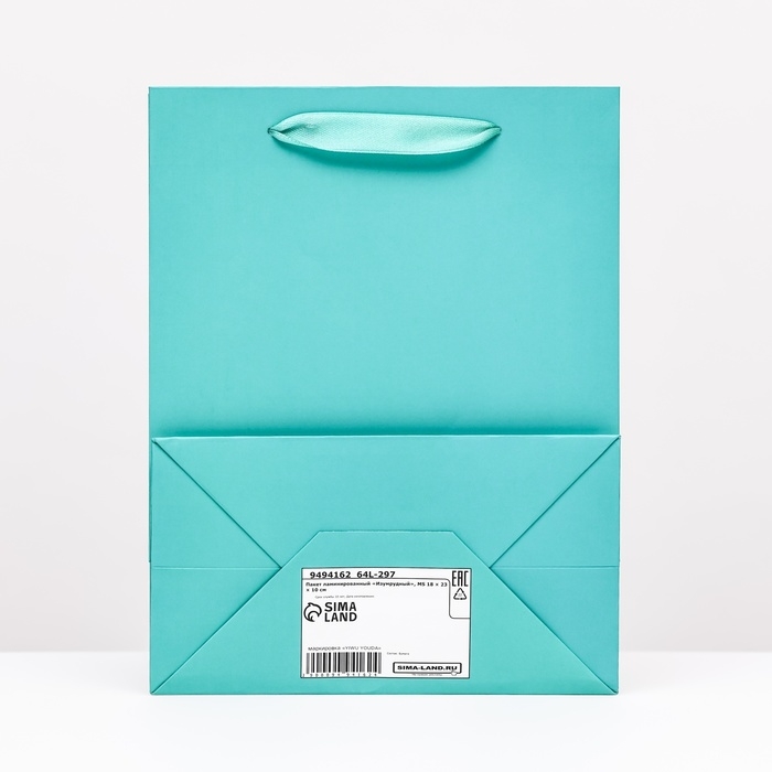 Пакет ламинированный «Зелёный», 18 х 23 х 10 см МИКС