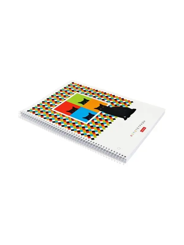 Тетрадь &laquo;Hatber. Тот самый кот&raquo;, А4, 120 листов в клетку, на спирали, ламинация Soft-touch, многоуровневая перфорация, трёхцветный разделитель, блок оф�...