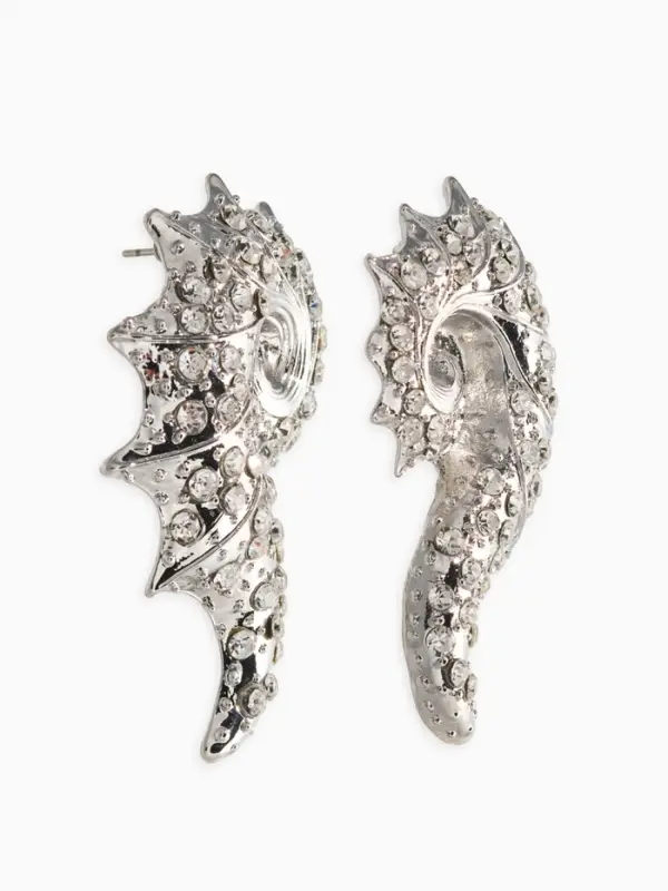 Серьги "Морской мир", раковина, цвет белый в серебре