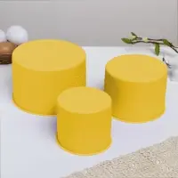 Форма для кулича на Пасху «ХВ», желтая, набор 3 шт., силиконовая