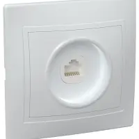 KVARTA Розетка 1-местная компьютерная RJ45 кат.5е РК10-КБ белый GENERICA