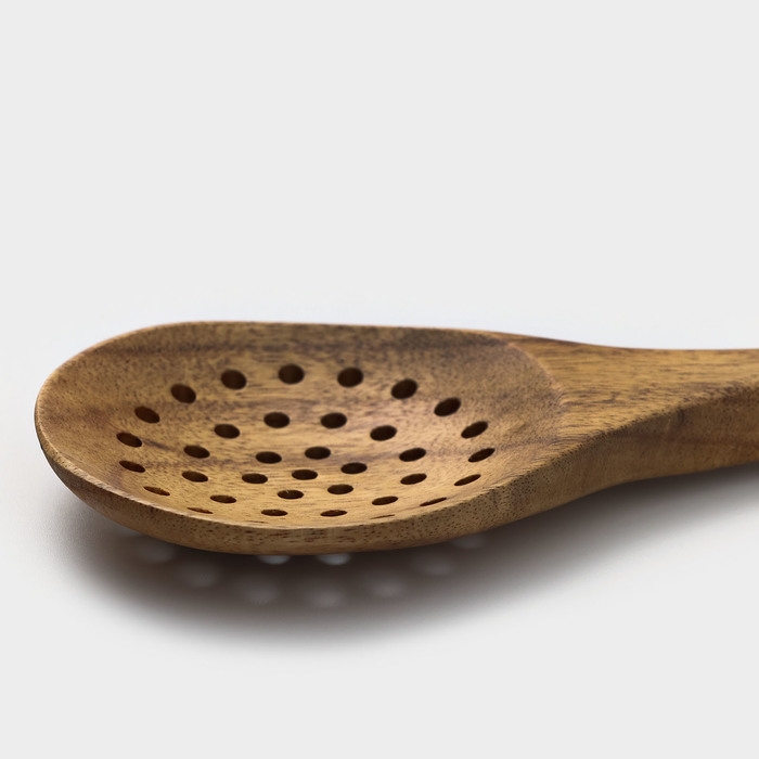 Ложка - шумовка, 28,5×7,8 см, акация Ложка - шумовка, 28,5×7,8 см, акация