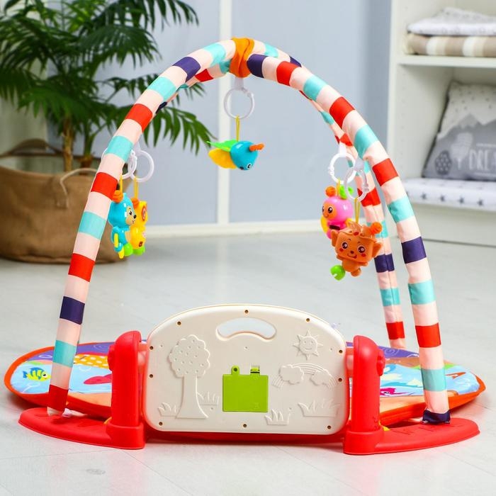 Развивающий коврик «Игра малыша», с пианино, круглый, розовый Развивающий коврик «Игра малыша», с пианино, круглый, розовый