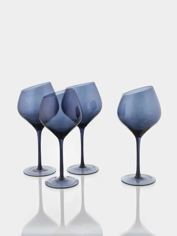 Набор бокалов для вина Magistro &laquo;Иллюзия&raquo;, 540 мл, 4 шт., 10&times;24 см, синие