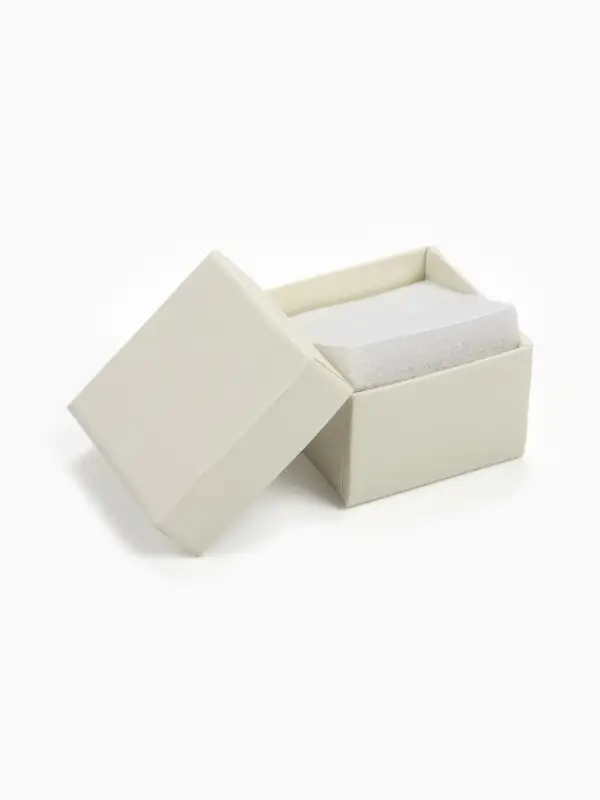 Коробочка подарочная под кольцо/серьги/серьги «Минимал», 5×5 см (размер полезной части 4.5×4.5 см), белая, вставка белая