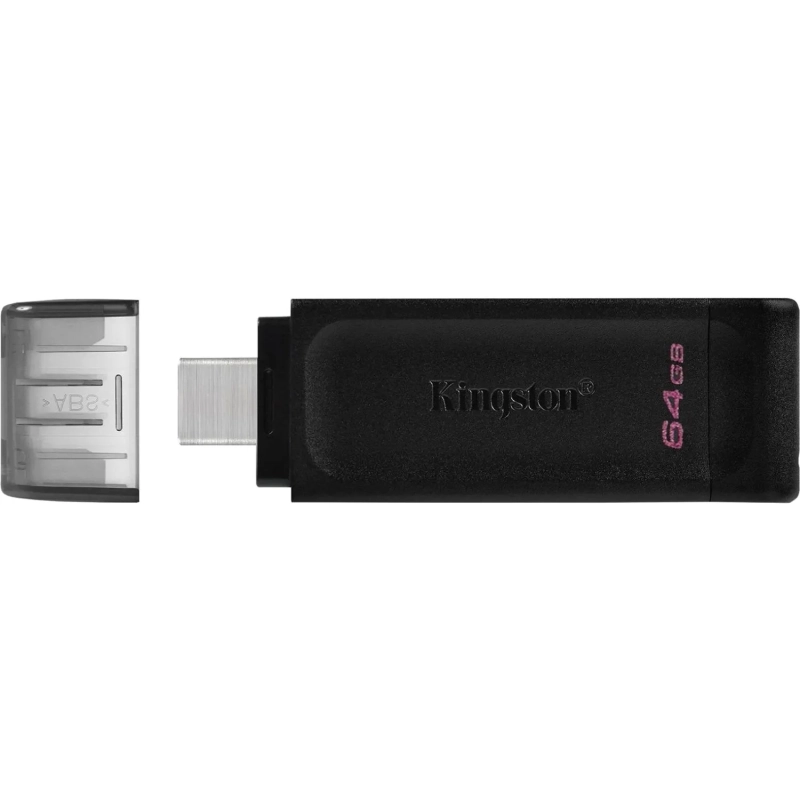 Флеш-память Kingston DataTraveler 70, USB-C 3.2 G1, чер, DT70/64GB