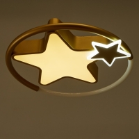 Люстра с ПДУ 2222/1 LED 110Вт диммер золото 48х48х7 см BayerLux