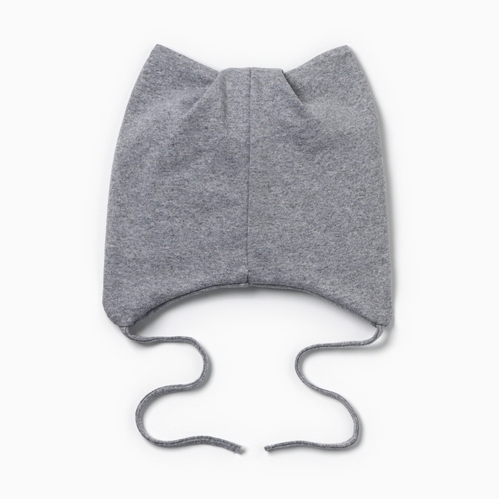Шапка детская Кошка, цвет серый меланж, размер 50-54 Шапка детская Кошка, цвет серый меланж, размер 50-54