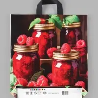 Пакет &laquo;Малина&raquo;, полиэтиленовый с петлевой ручкой, 40&times;43 см, 60 мкм