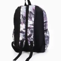Рюкзак школьный на молнии, с карманами, с принтом, размер 30&times;13&times;42 см, сиреневый
