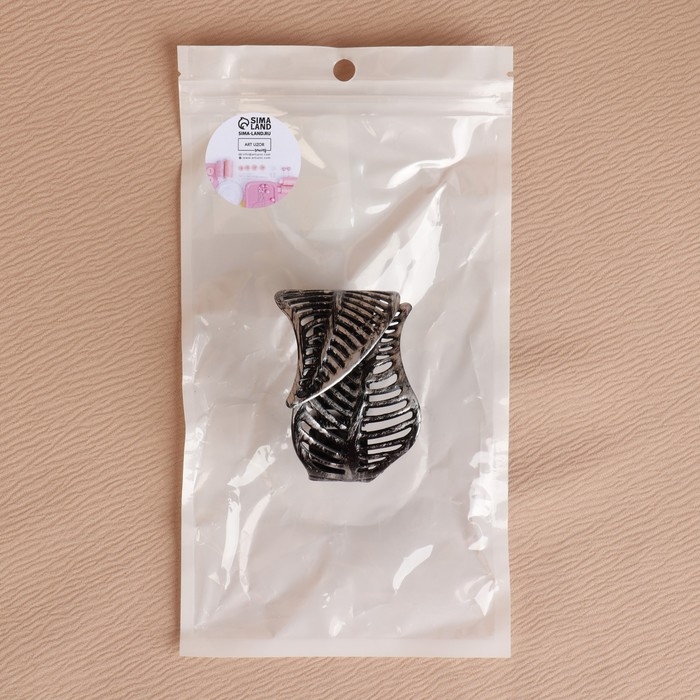 Подхват для штор «Листья», d = 7 × 6 см, цвет чёрный Подхват для штор «Листья», d = 7 × 6 см, цвет чёрный