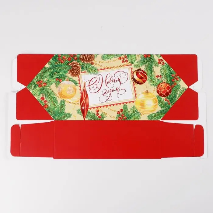 Складная новогодняя коробка-конфета «Советская», 14 х 22 х 8 см, Новый год Складная новогодняя коробка-конфета «Советская», 14 х 22 х 8 см, Новый год