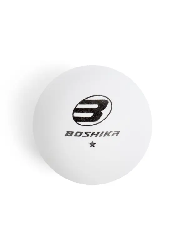 Мяч для настольного тенниса BOSHIKA Training 1*, набор 6 шт., ABS, цвет белый
