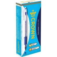 Ручка гелевая неавтомат. CROWN HJR-500R 0,5мм. рез. манж. синий