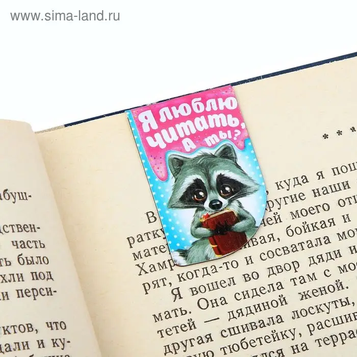Закладки магнитные для книг, 4 шт «Читаем вместе с енотом»